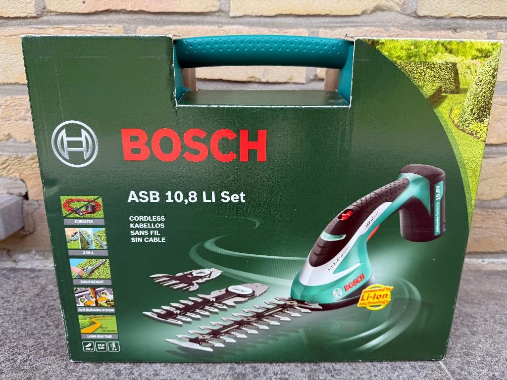 BOSCH accu buxus-haag-grasschaar, Ophalen, Zo goed als nieuw, Minder dan 20 mm, Bosch