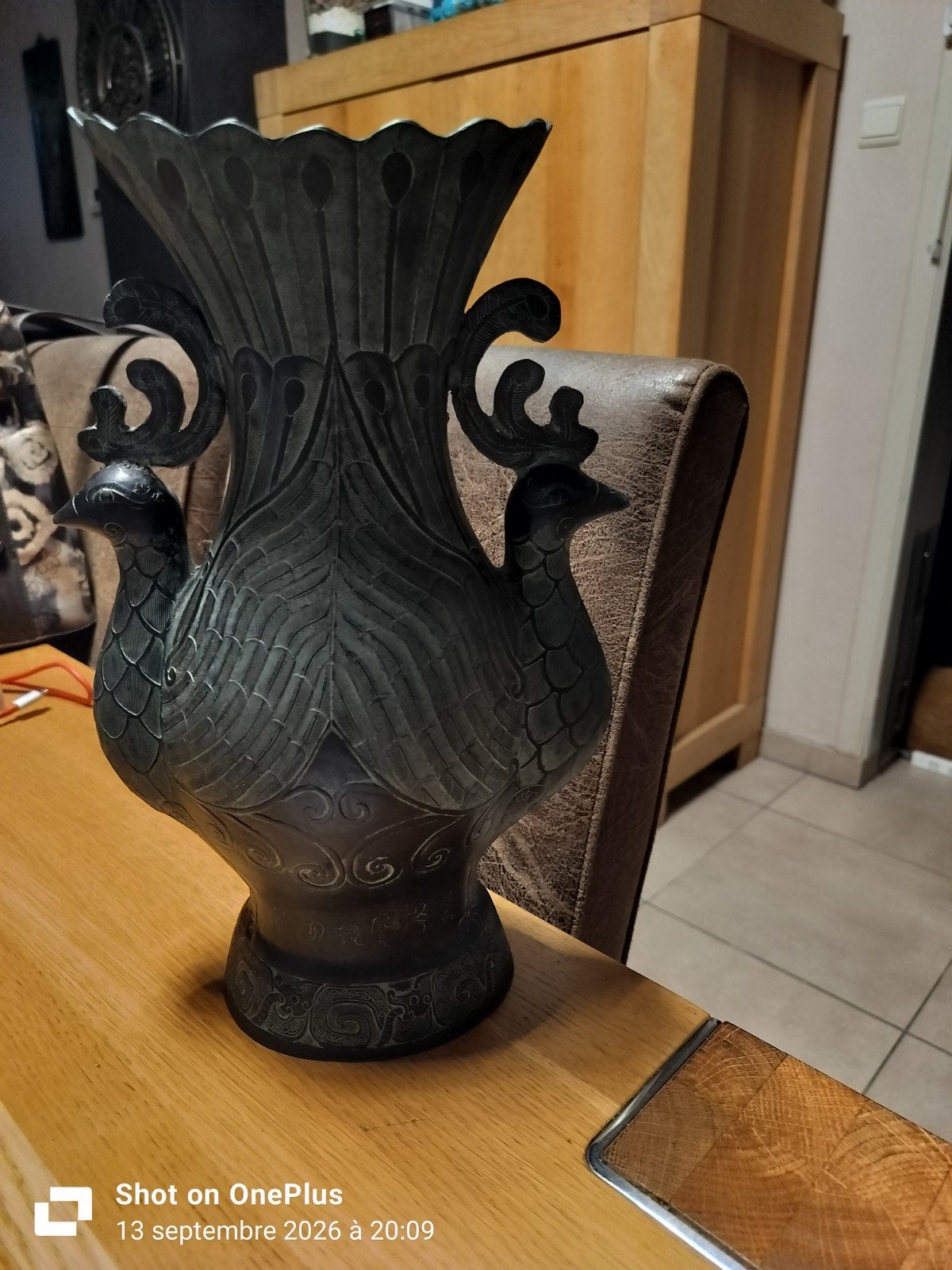 vase antique chinois, Enlèvement