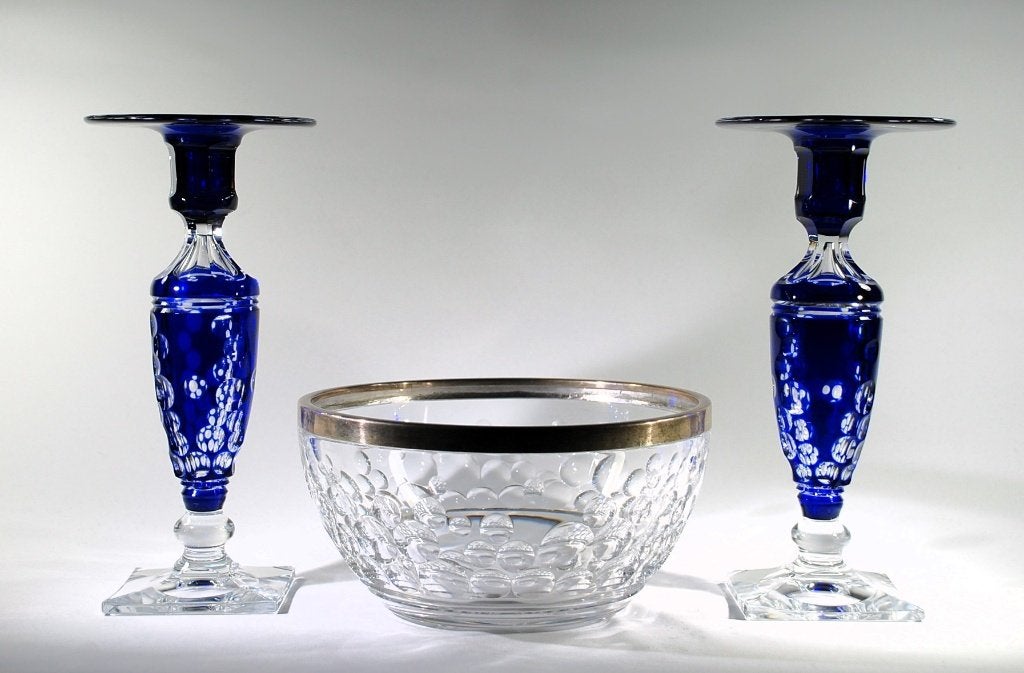 VAL SAINT LAMBERT - SUITE DE TABLE 'NEVADA' - VSL, Antiquités & Art, Antiquités | Verre & Cristal, Enlèvement ou Envoi