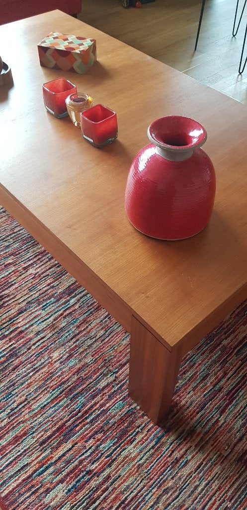 houten salontafel, Ophalen, 100 tot 150 cm, 50 tot 100 cm, Zo goed als nieuw