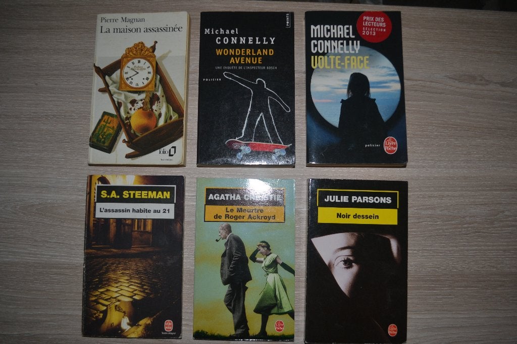 Lot 6 livres policiers - Connelly, Parsons, Christie, Magnan, Enlèvement ou Envoi, Utilisé