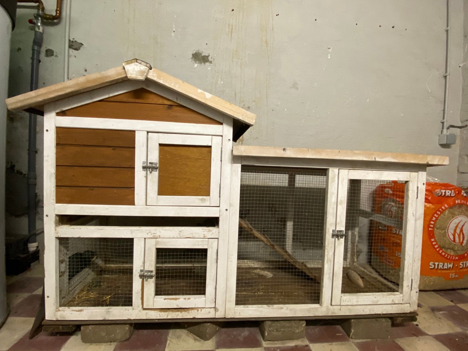 Leuk konijnenhok met nachtverblijf, Dieren en Toebehoren, Ophalen, 90 cm of meer, Konijn, Hok