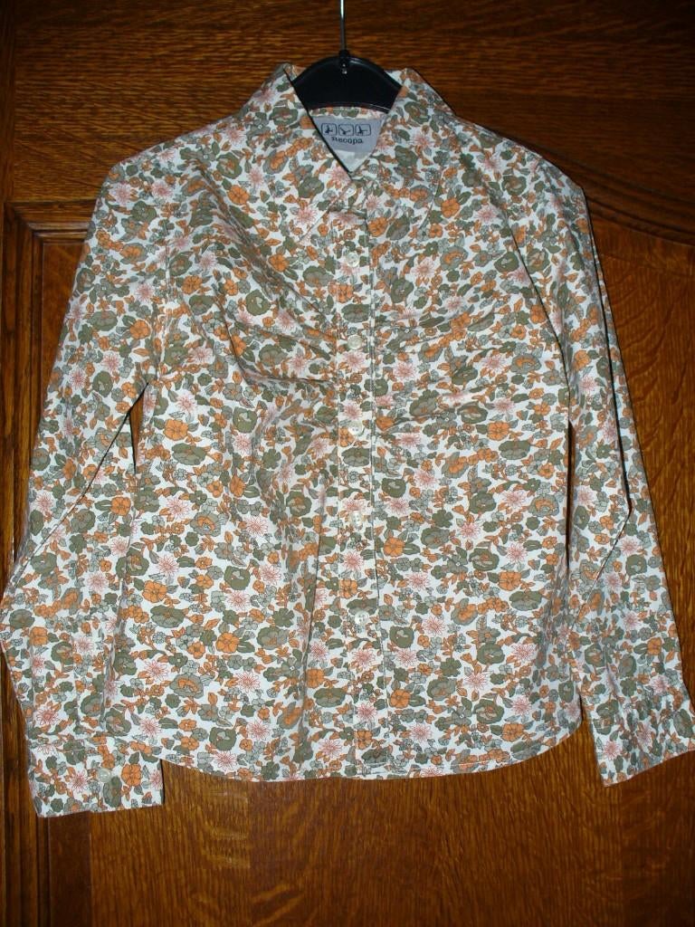Hemdje Becopa maat 128, Meisje, Overhemd of Blouse, Ophalen of Verzenden, Zo goed als nieuw