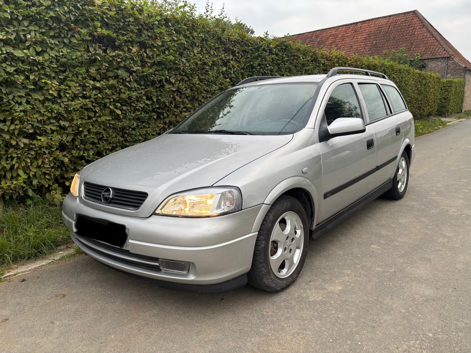 Opel Astra Benzine 2001 - Airco - 1ste eigenaar., Autos, Argent ou Gris, Achat, Entreprise, Noir