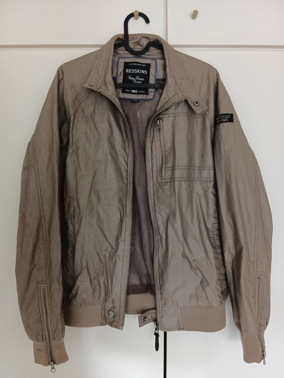 Veste légère zippée Redskins, Gris, Enlèvement ou Envoi, Comme neuf, Taille 48/50 (M)