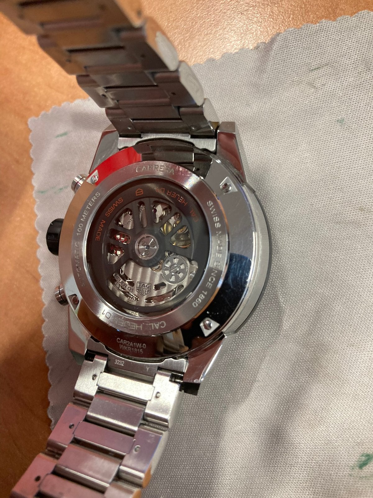 Tag Heuer carrera skeleton 01, Montre-bracelet, Enlèvement, TAG Heuer, Acier