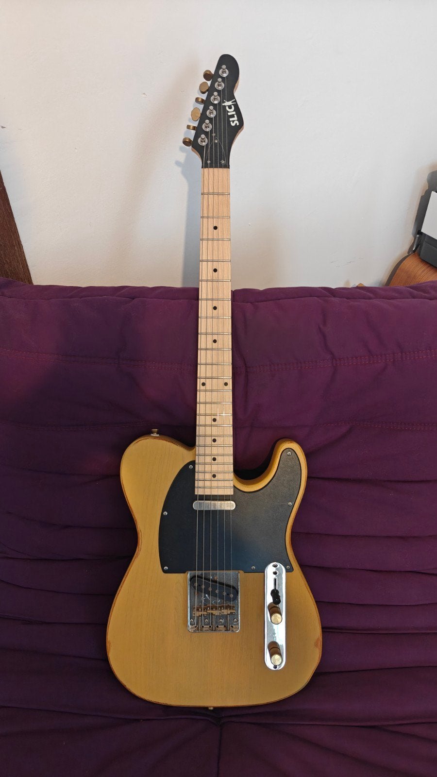 Telecaster blonde élégante, Enlèvement, Comme neuf, Solid body, Autres marques