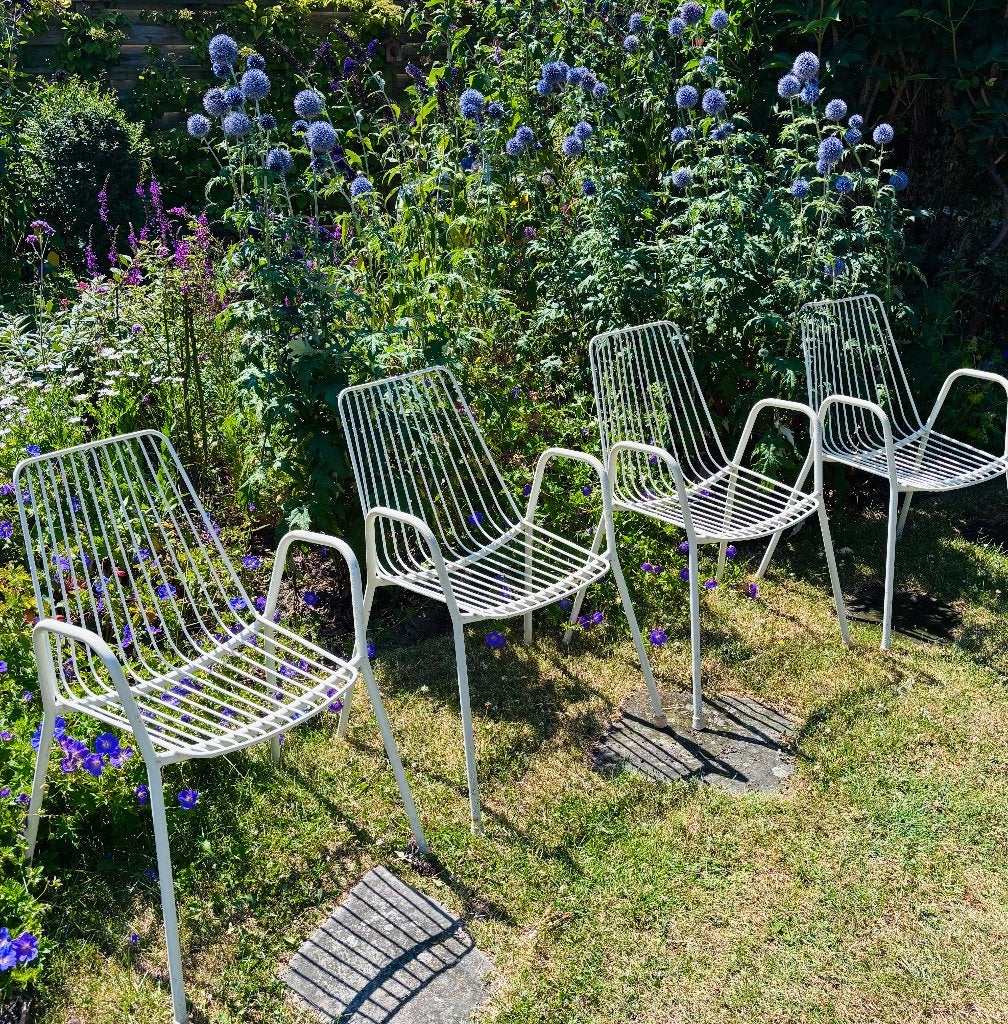 Heel leuke vintage tuinstoelen jaren ‘60-‘70, Tuin en Terras, Tuinstoelen, Ophalen, Gebruikt, Metaal