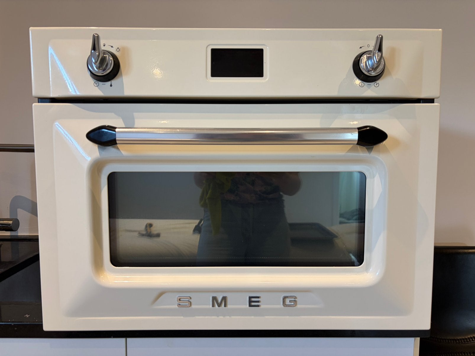 SMEG SF4920CP1 combi-oven creme, Smeg, Encastré, Comme neuf, Enlèvement