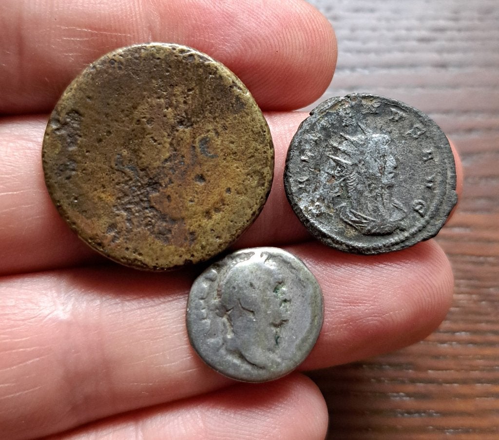 Set van 3 Romeinse munten - 18 euro, Ophalen of Verzenden, Overige landen, Losse munt