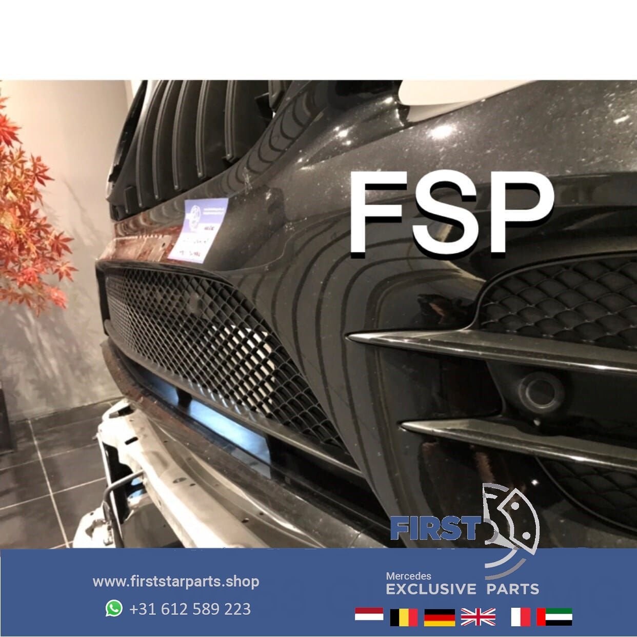 W253 GLC 43 AMG VOORBUMPER + GT GRIL COMPLEET Mercedes 2016-, Gebruikt, -, Voor, Ophalen of Verzenden