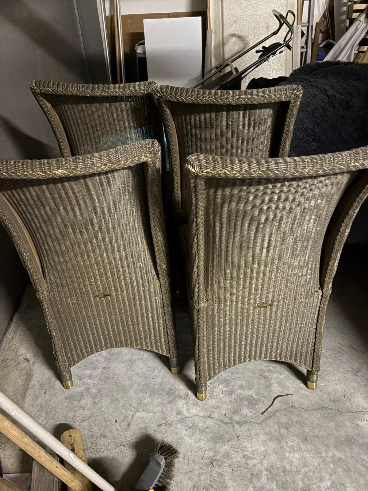 Rieten stoelen vincent sheppard 4 stuks, Ophalen of Verzenden, Zo goed als nieuw