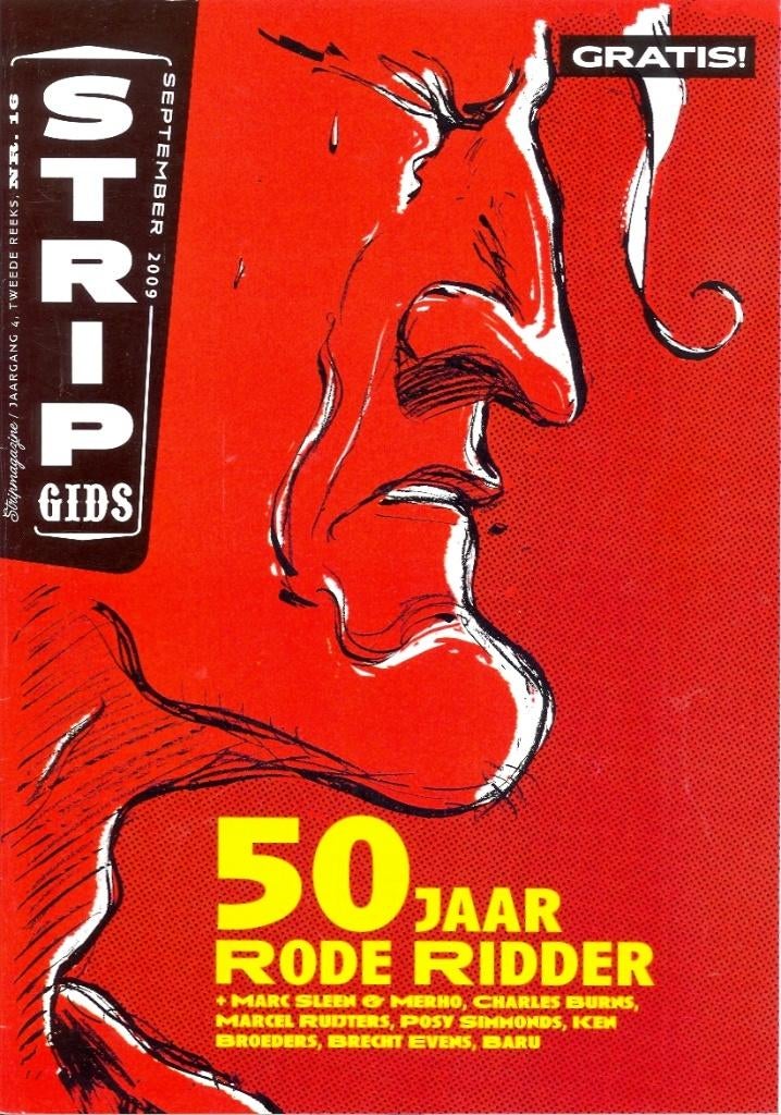 Stripmagazine stripgids met 50 jaar Rode ridder - 2009., Eén stripboek, Ophalen of Verzenden, Zo goed als nieuw