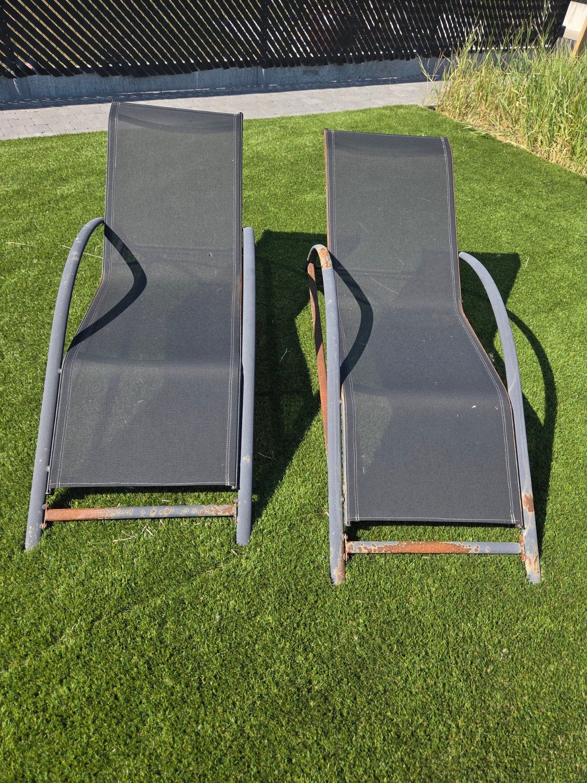 tuin stoelen, Tuin en Terras, Ligbedden, Ophalen, Gebruikt, Metaal
