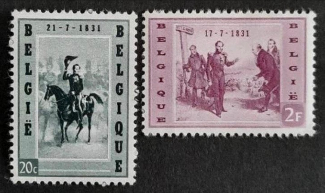 Belgique : COB 1020/21 ** Arrivée du roi Léopold I 1957., Sans timbre, Neuf, Enlèvement ou Envoi, Non oblitéré