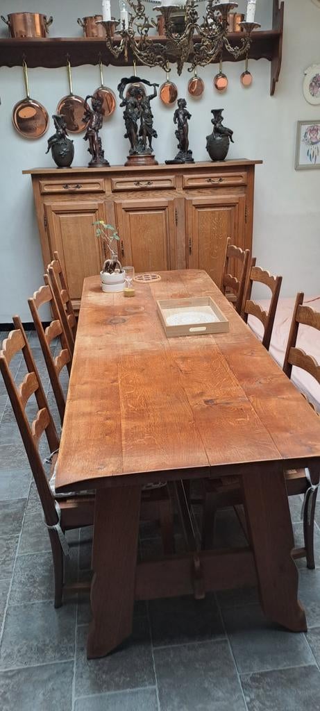 Table et meuble en chêne massif, Maison & Meubles, Salles à manger complètes, Enlèvement