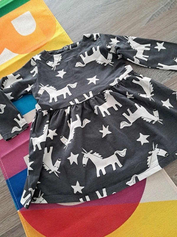 Hema jurk eenhoorn unicorn 86, Meisje, Jurkje of Rokje, Ophalen of Verzenden, Zo goed als nieuw