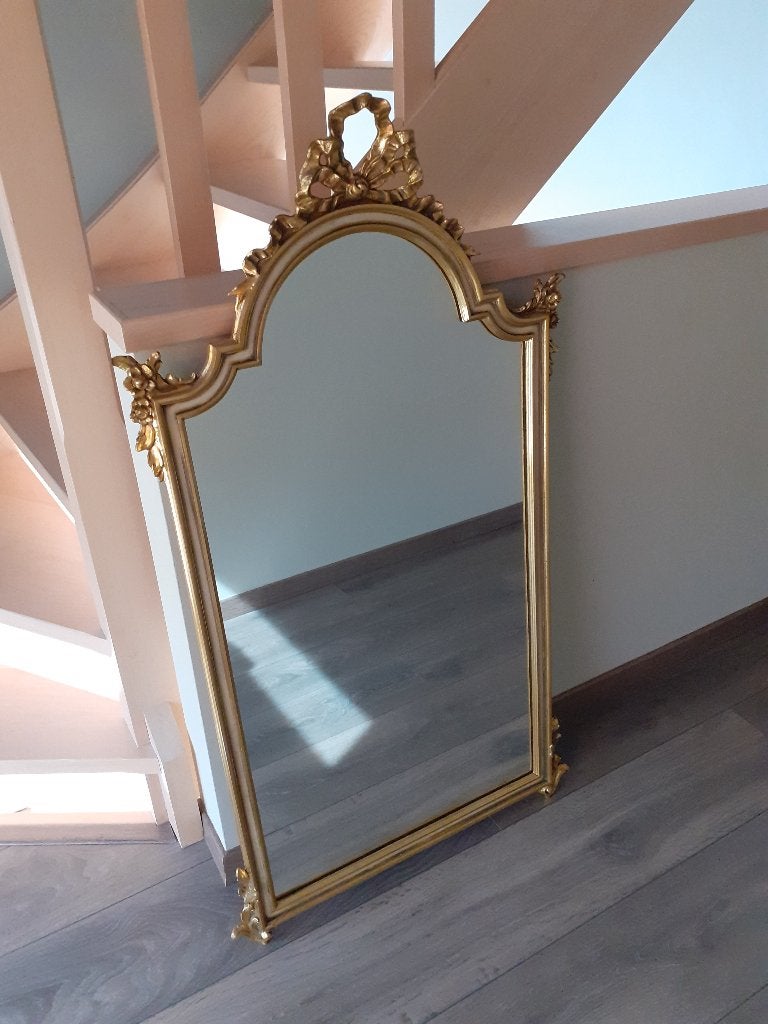 Originele Vintage Deknudt Barok Kuifspiegel, Ophalen, Rechthoekig, 50 tot 100 cm, 100 tot 150 cm