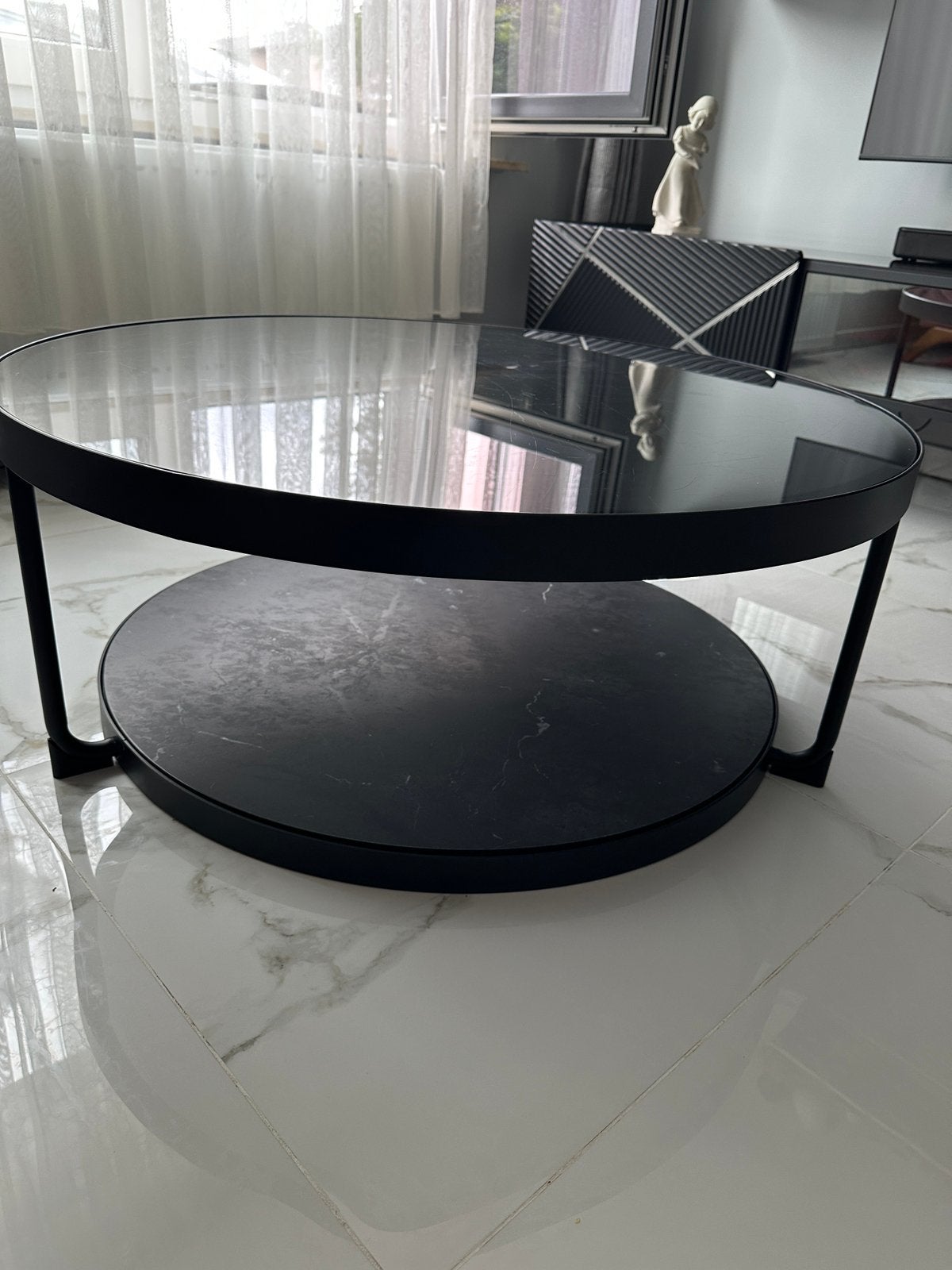 Salontafel - IKEA FRÖTORP, Ophalen, 50 tot 100 cm, Rond, Zo goed als nieuw
