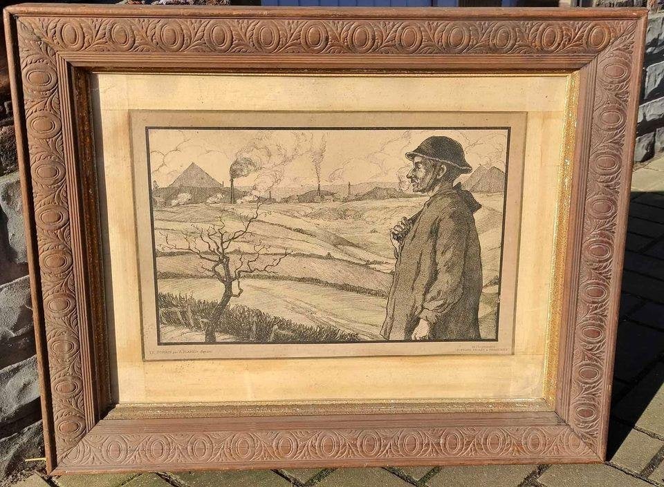 Lithographie le borain de André blandin, Enlèvement ou Envoi, Lithographie