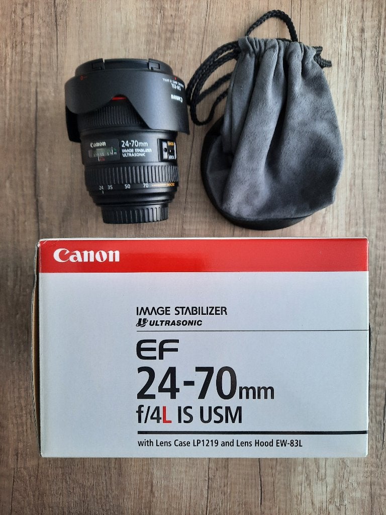 Canon fotolens EF 24-70 f4.0 L IS USM, Ophalen of Verzenden, Zo goed als nieuw, Canon