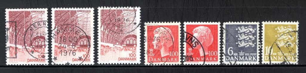 DANEMARK Lot, année 1976, estampillé, Envoi, Danemark, Affranchi