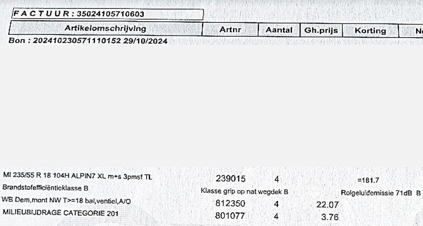 4 winterbanden 235/55 R18 Michelin Alpin 7 (Mercedes EQA), Pneus hiver, Véhicule de tourisme, Enlèvement, Pneu(s)