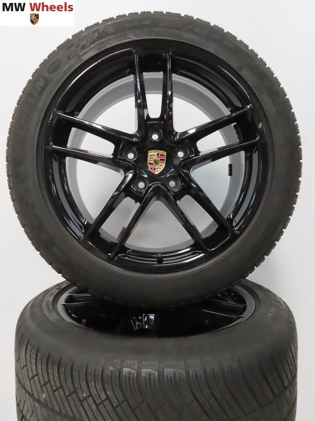 Originele Porsche 19 inch velgen Panamera winterbanden zwart, Auto-onderdelen, 19 inch, Gebruikt, 255 mm, -