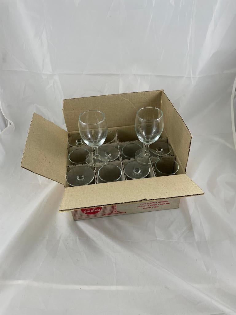 12 portoglazen "Napoli" van Durobor, Verzamelen, Glas en Drinkglazen, Ophalen, Zo goed als nieuw, Overige typen