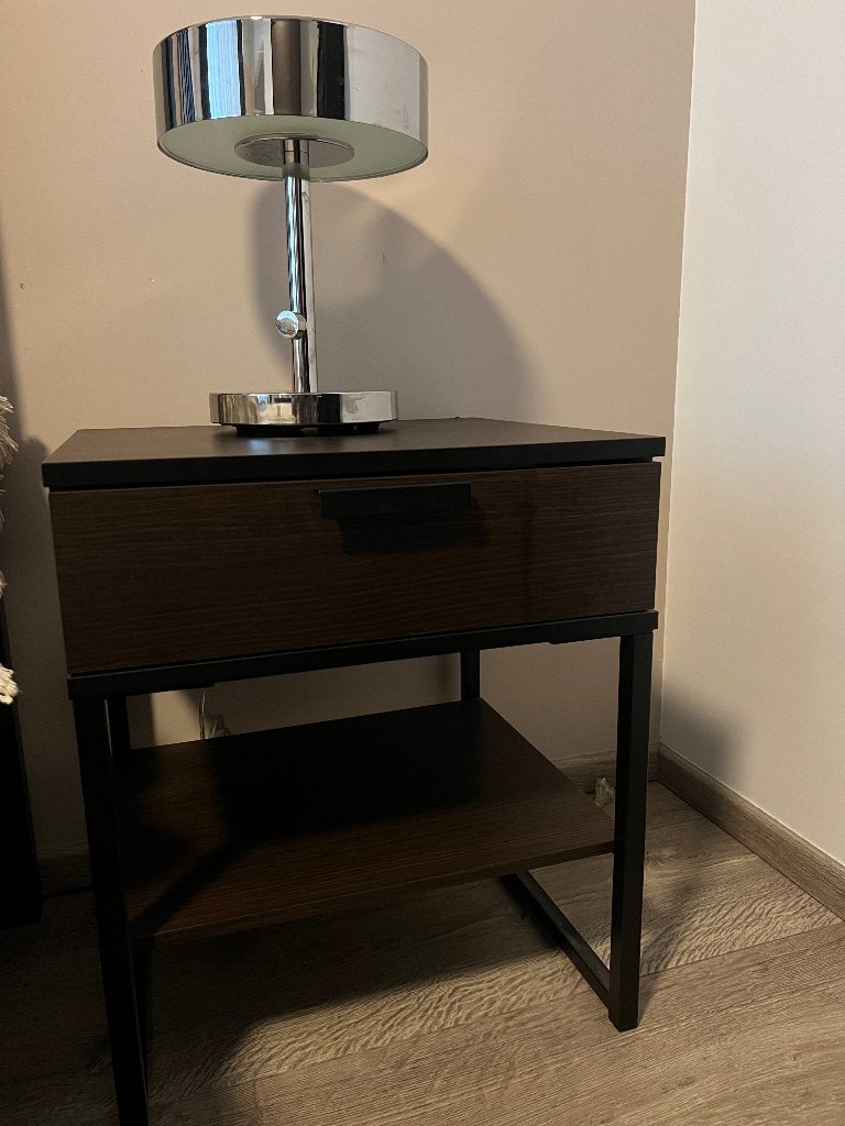 Set van 2 IKEA TRYSIL nachtkastjes (Donkerbruin / Zwart), Huis en Inrichting, Ophalen, Gebruikt