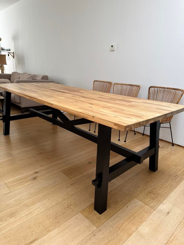 Eettafel Ikea Skogsta, Huis en Inrichting, Tafels | Eettafels, Ophalen, Gebruikt, 100 tot 150 cm, 50 tot 100 cm