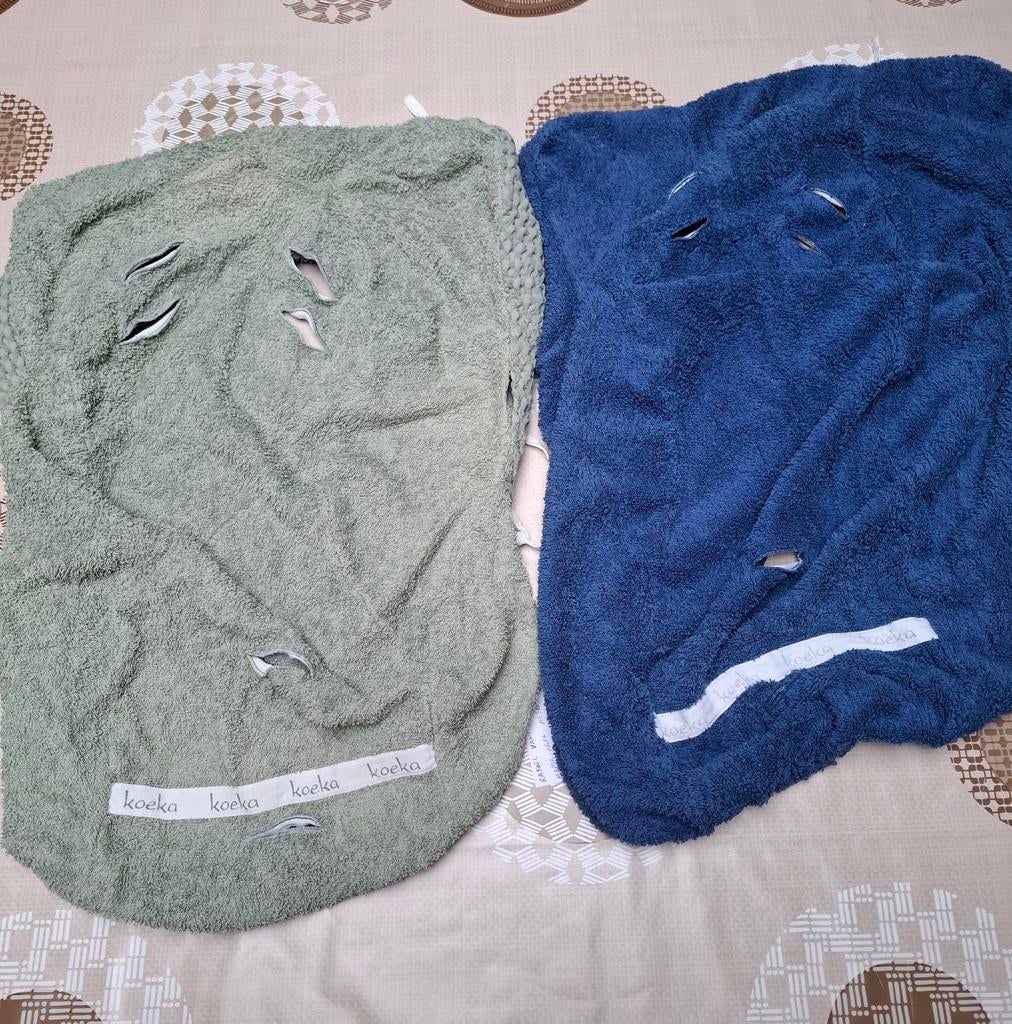 2 Koeka maxi cosi overtrekken makelijk te wassen, Dieren en Toebehoren, Ophalen, Blauw