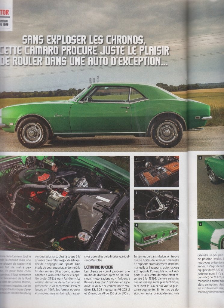 1968 Chevrolet Camaro 327 CI voiture de collection, Verzenden, Gelezen, Chevrolet