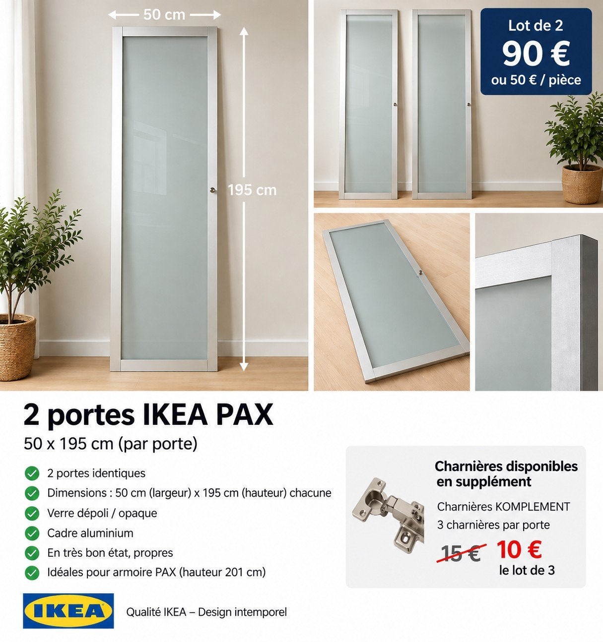 porte pax komplement ikea, Enlèvement