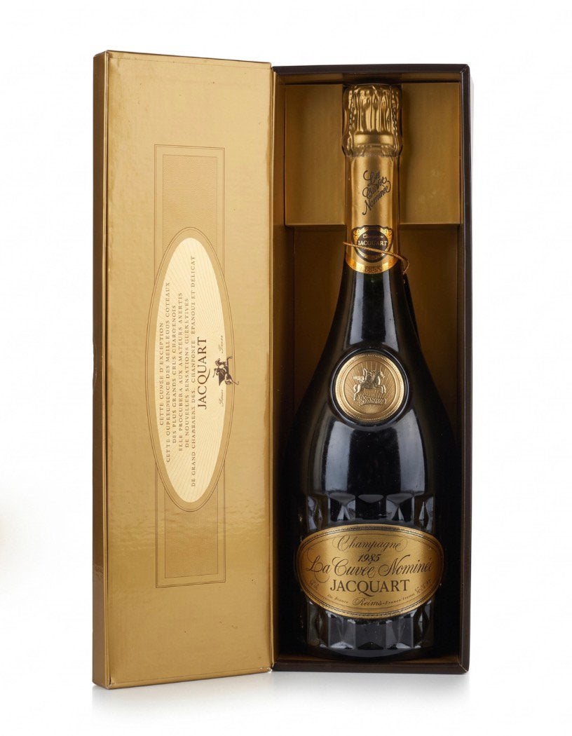 Champagne jacquart cuvée, nominée 1985, Enlèvement ou Envoi, Comme neuf, Champagne