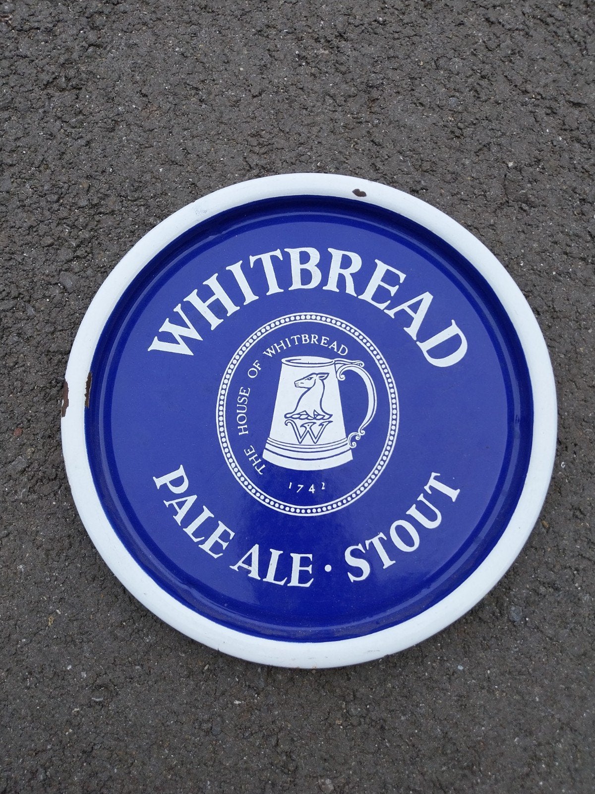 plateau en émaille Whitbread Pale Ale Stout public, Collections, Enlèvement ou Envoi