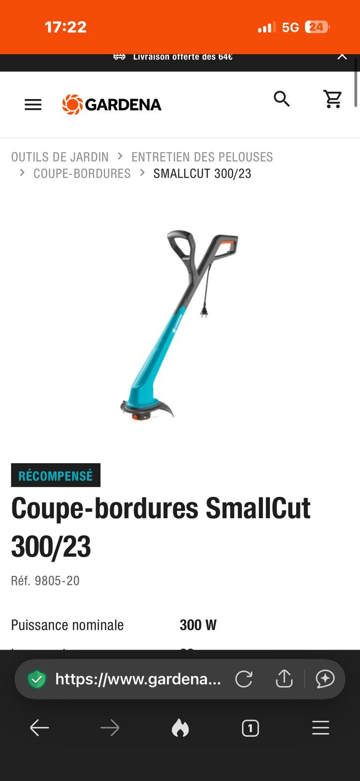 Gardena Small Cut 300, Enlèvement, Comme neuf