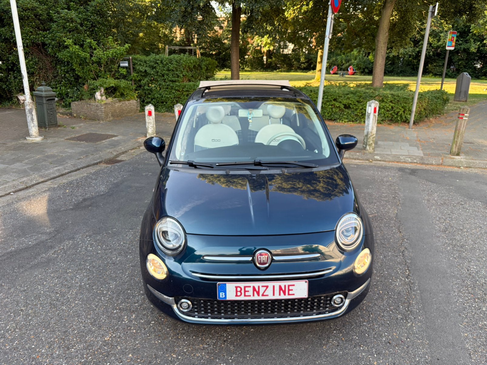 Fiat 500 Cabrio 1.2 benz 99000km 2018 garantie, Autos, 1242 cm³, Essai à domicile, Achat, Euro 6