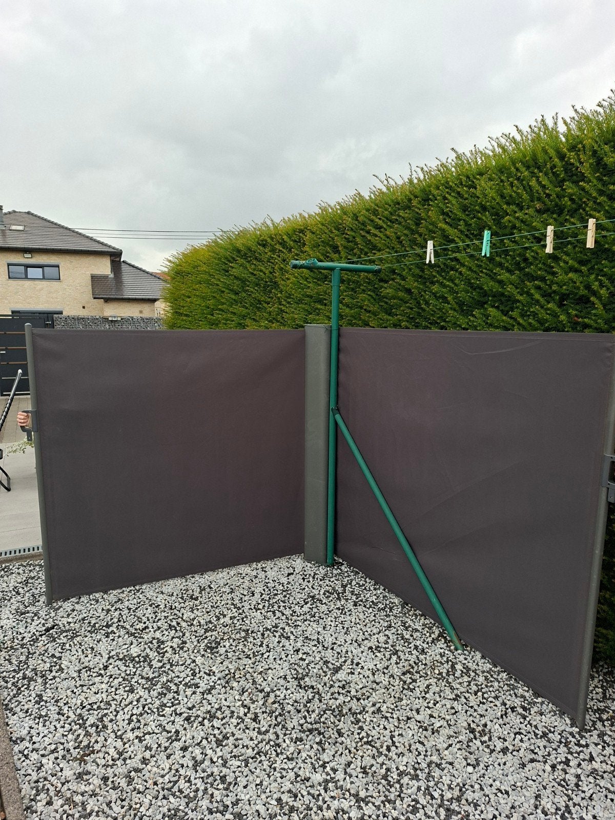 Windscherm 2 delig, Tuin en Terras, Ophalen