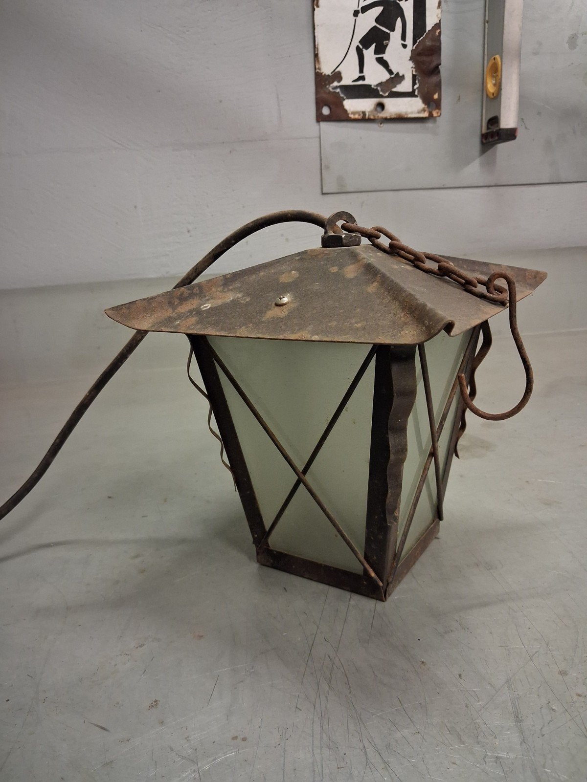 terraslamp, Ophalen, Glas