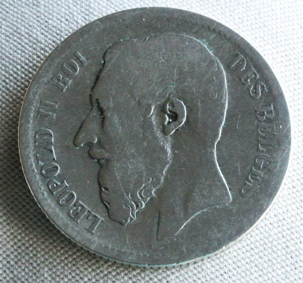 2fr ARGENT DE 1868 LÉOPOLD II, Enlèvement ou Envoi, Monnaie en vrac, Argent, Argent