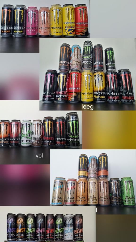 Monster energy blikken verzameling, Enlèvement, Comme neuf