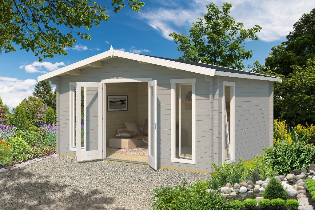 Cabane en rondins Elgin avec 44 pièces dorées, Envoi, Neuf
