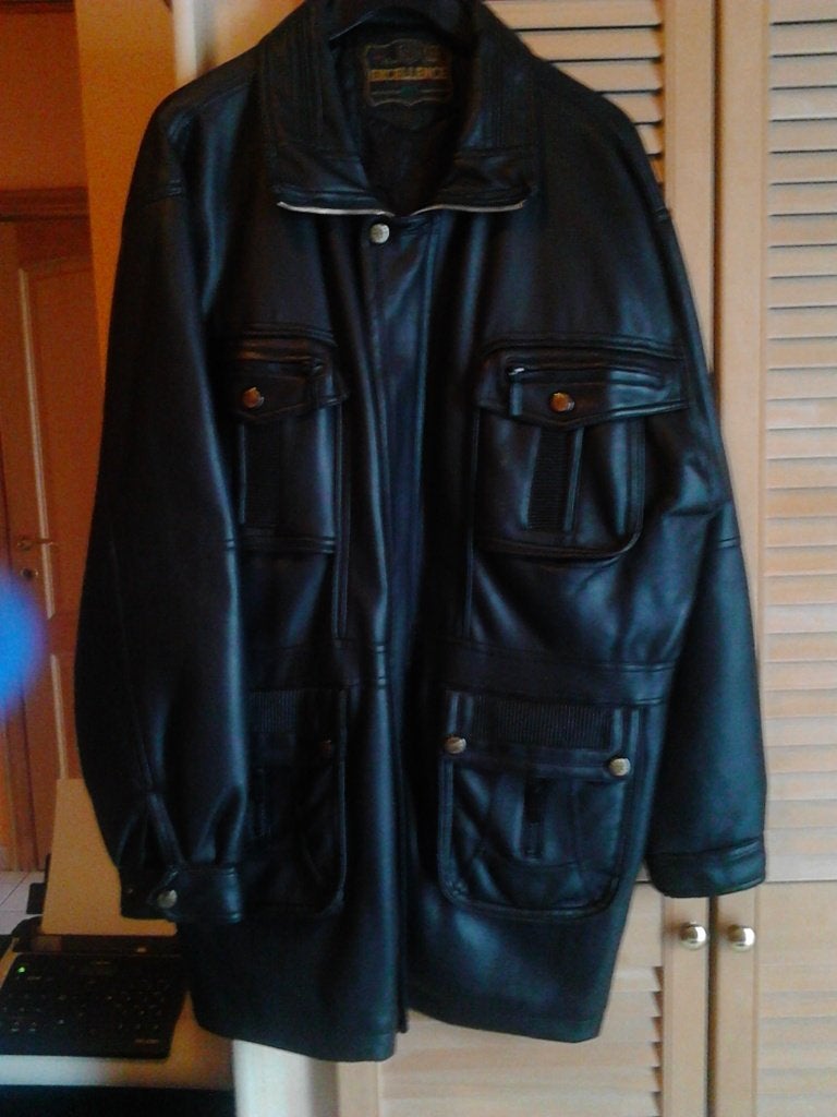 ledervest man, Verzenden, Maat 56/58 (XL), Zwart
