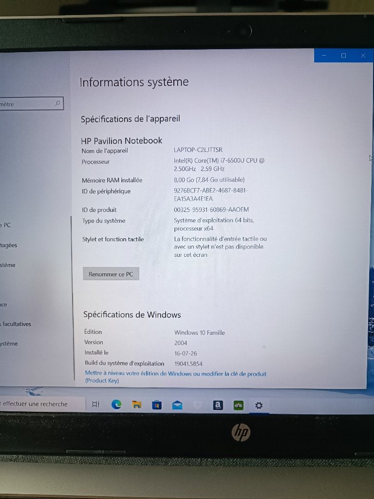 HP Pavilion 17" – Intel Core i7 – 8 Go RAM – 1 To–Windows 10, Hp, HDD, 8 GB, Reconditionné