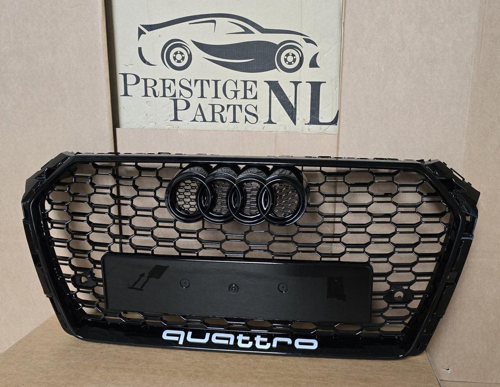 Grill Audi A4 B9 8W RS4 Look Black Grille bj.2015-2019 NIEUW, -, Voor, Nieuw, Ophalen of Verzenden