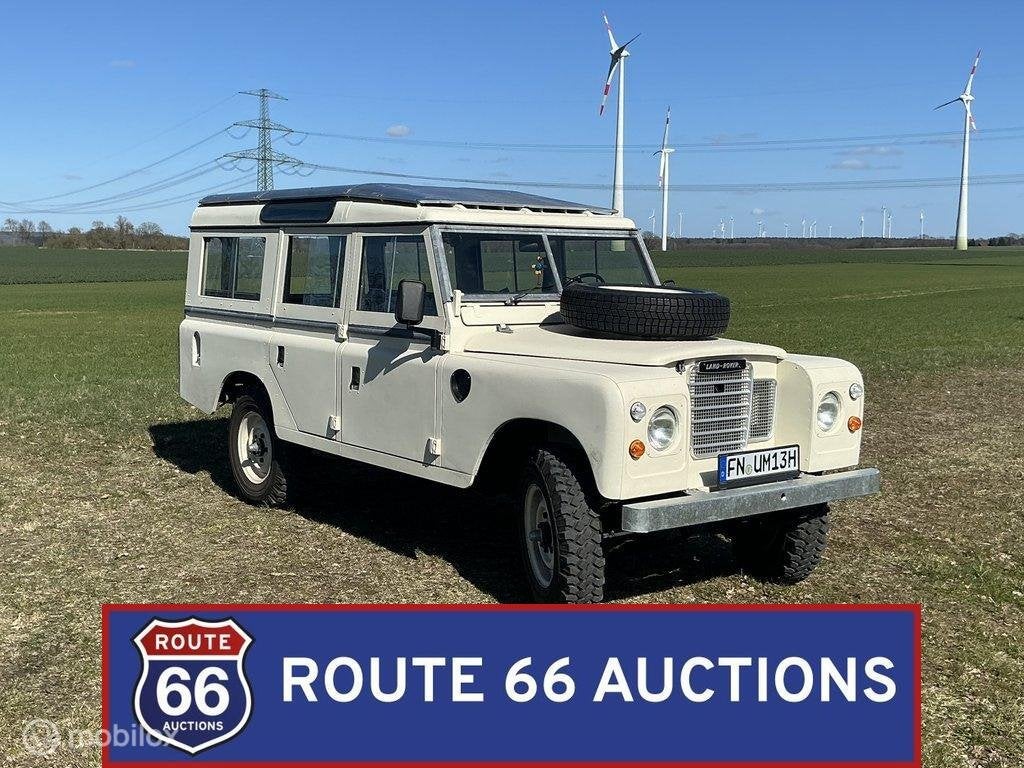 Land Rover 109 Series III | 1977 | Route 66 Auctions, Autos, Achat, Land Rover, Entreprise, Boîte manuelle