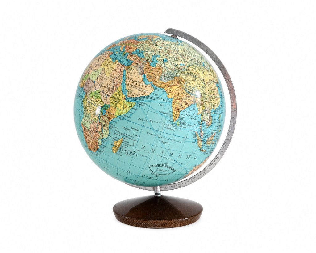 Vintage columbus aardglobe berlin - Wereldbol / Globe, Ophalen of Verzenden, Gebruikt, Hout