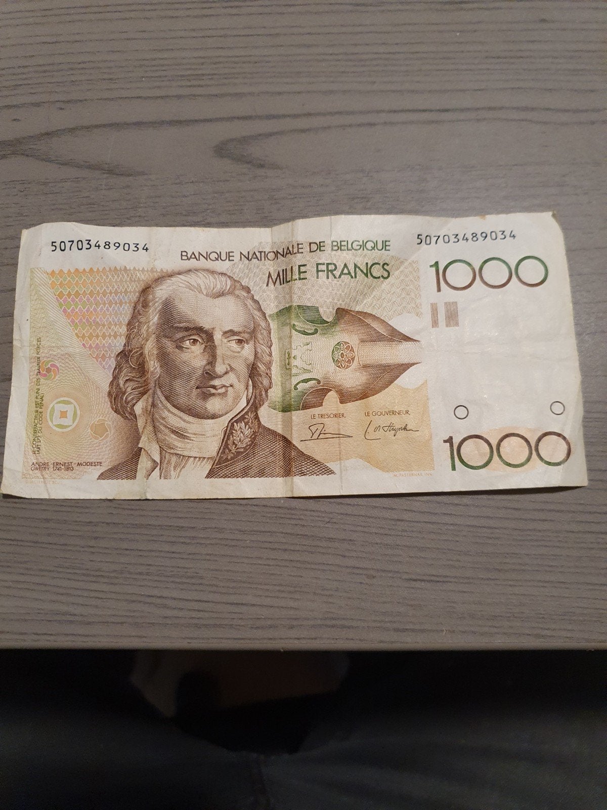 belgie zeer mooi bankbiljet van 1000bf., Ophalen of Verzenden