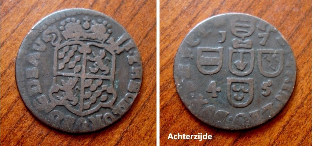 Liard Liège Theodoor de Bavaria 1745, Timbres & Monnaies, Envoi, Bronze, Monnaie en vrac